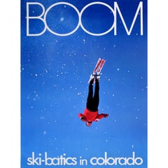 Retro 'BOOM' ski-batics in Colorado poster, c.1970 Skiing USA