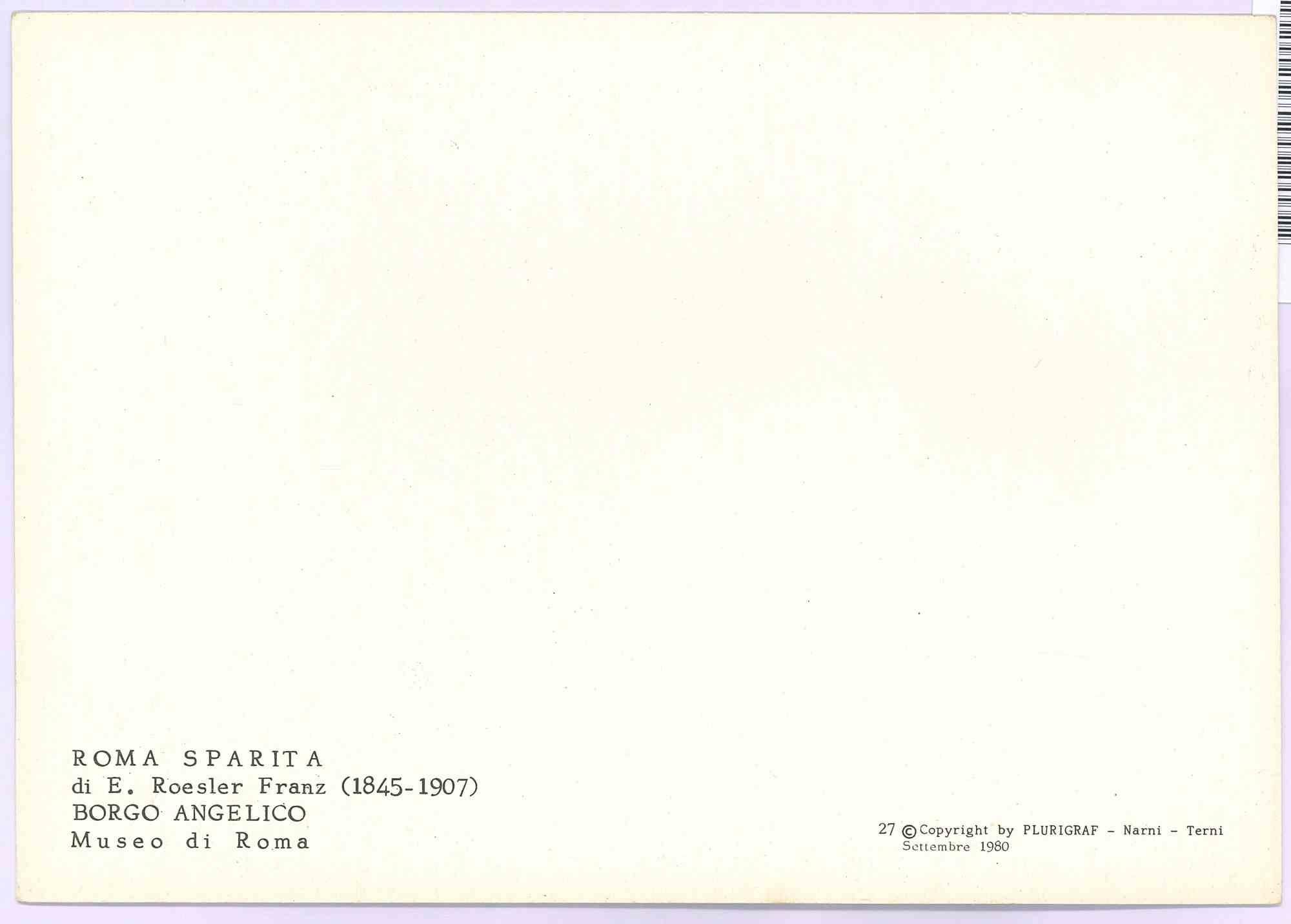 Borgo Angelico, Roma - Postal vintage - Años 80 - Print de Unknown