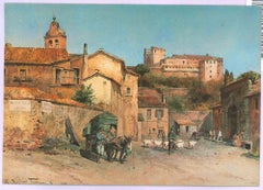 Affiche vintage Borgo Angelico, Rome, années 1980