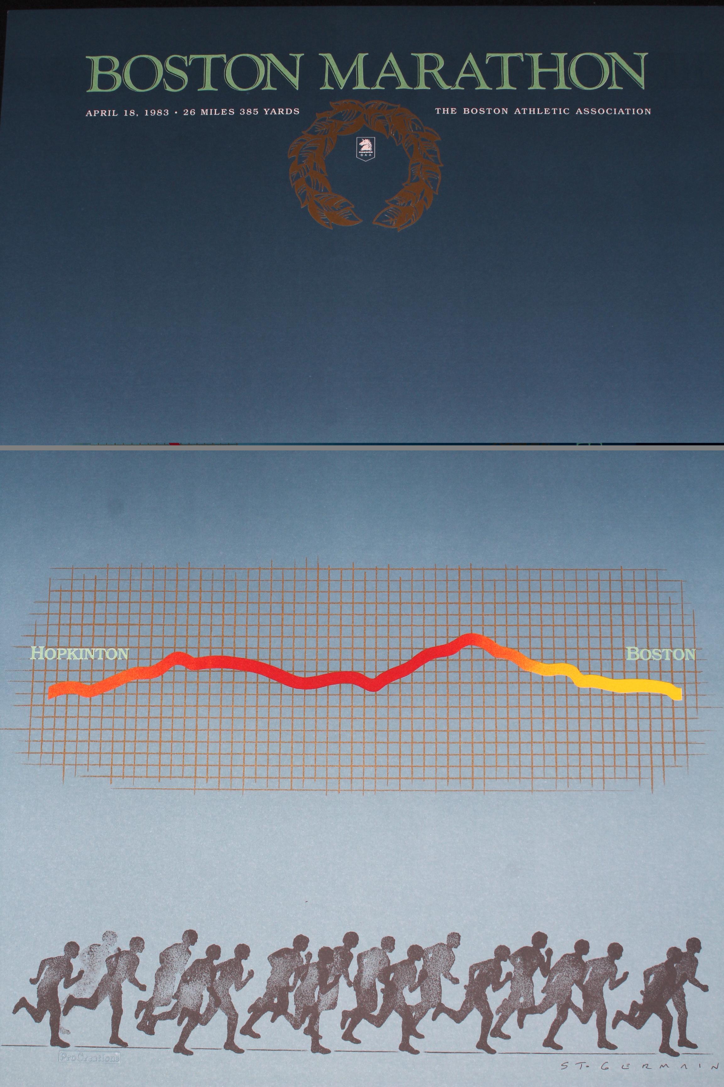 Boston Marathon POSTER April 18, 1963 - Print by Unknown