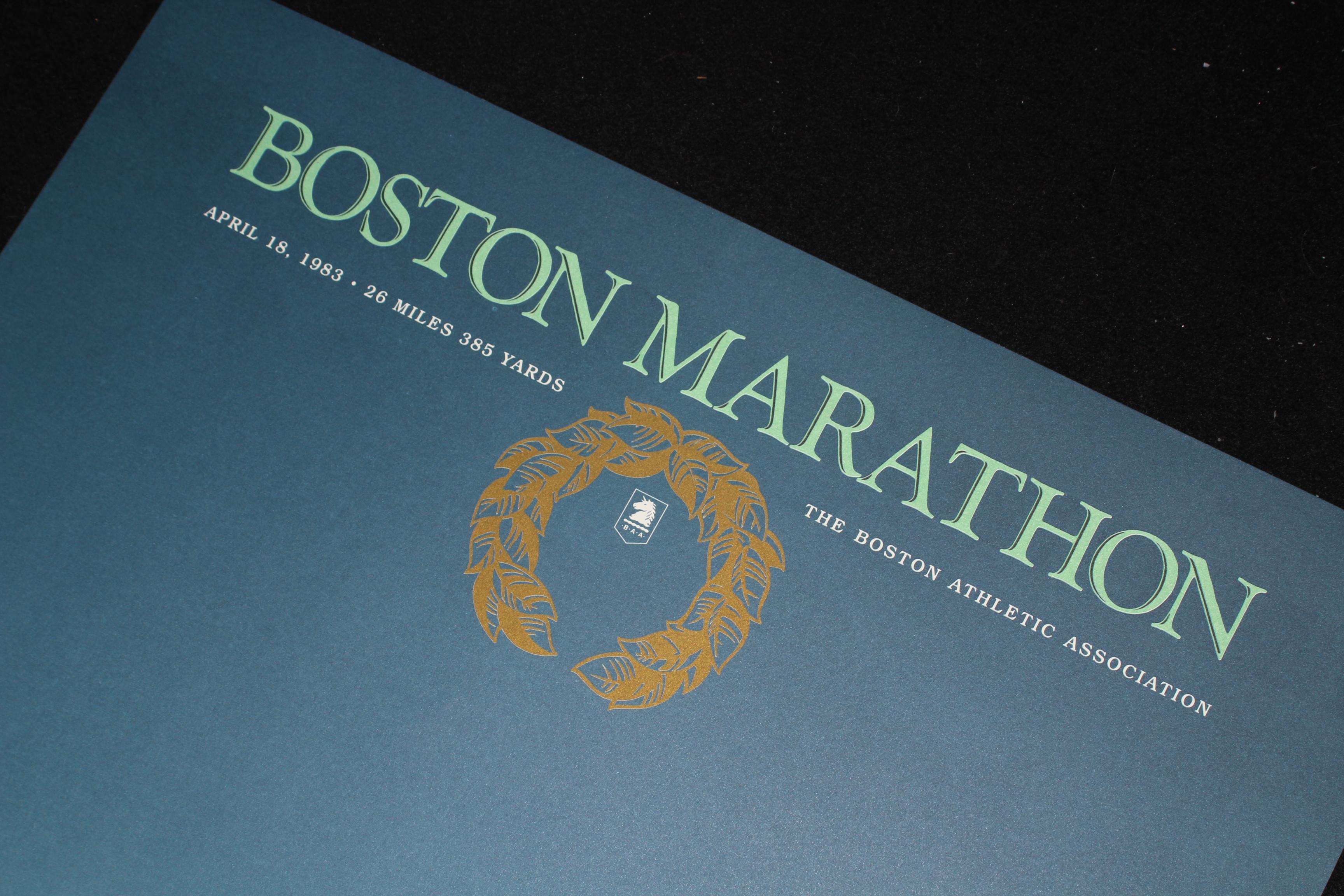 Boston Marathon POSTER April 18, 1963 - Black Abstract Print by Unknown