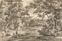 Boudewyns after Meulen - 17th Century Etching, The Valley Road