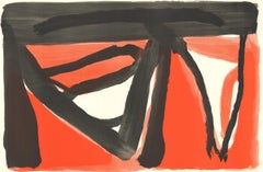 Untitled Lithograph by Bram van Velde, Abstract, 1989, Signed, Large