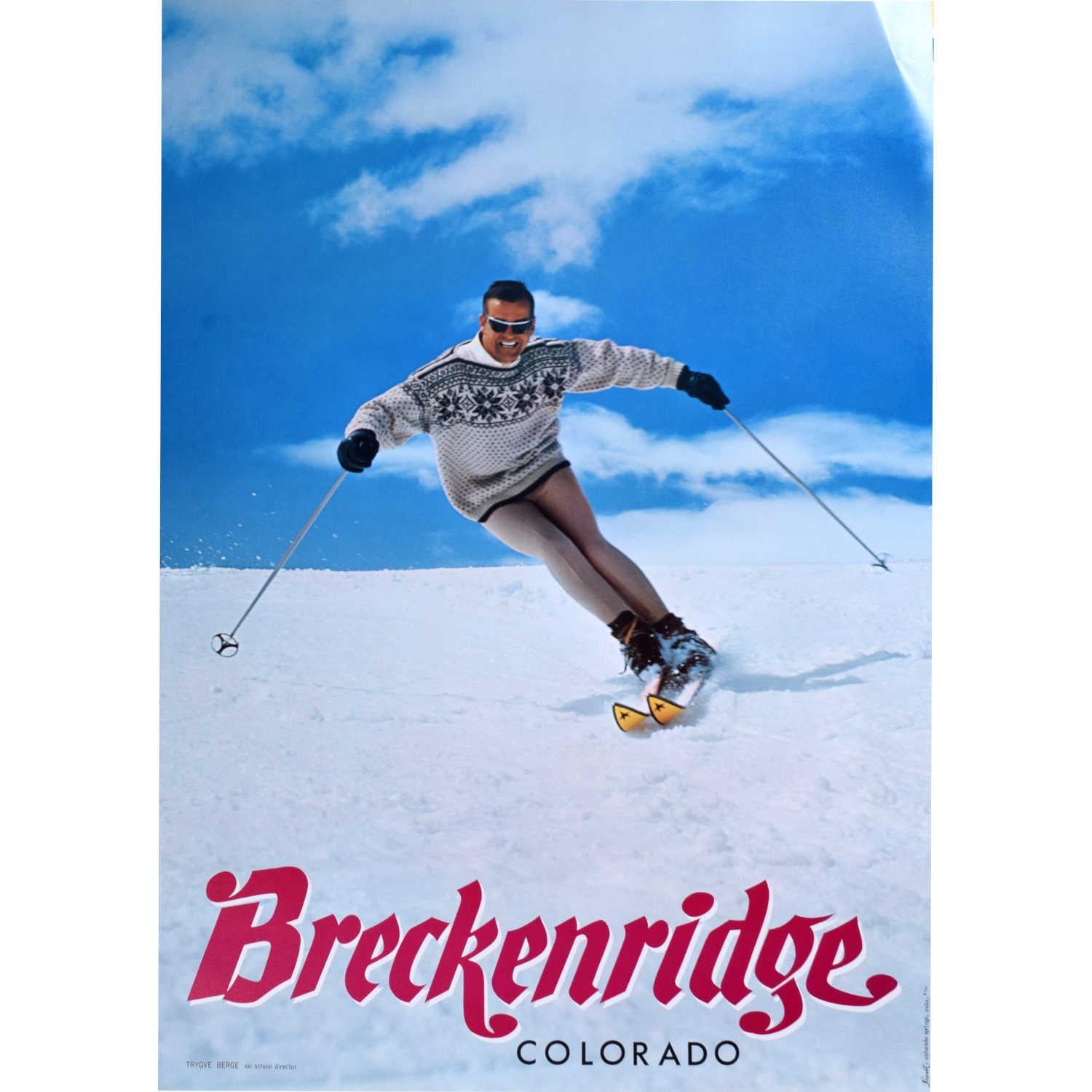 Unknown Landscape Print - Breckenridge, Colorado Vintage Ski Poster USA (1967)