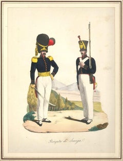 Brigata di Savoja - Lithograph Mid 1800