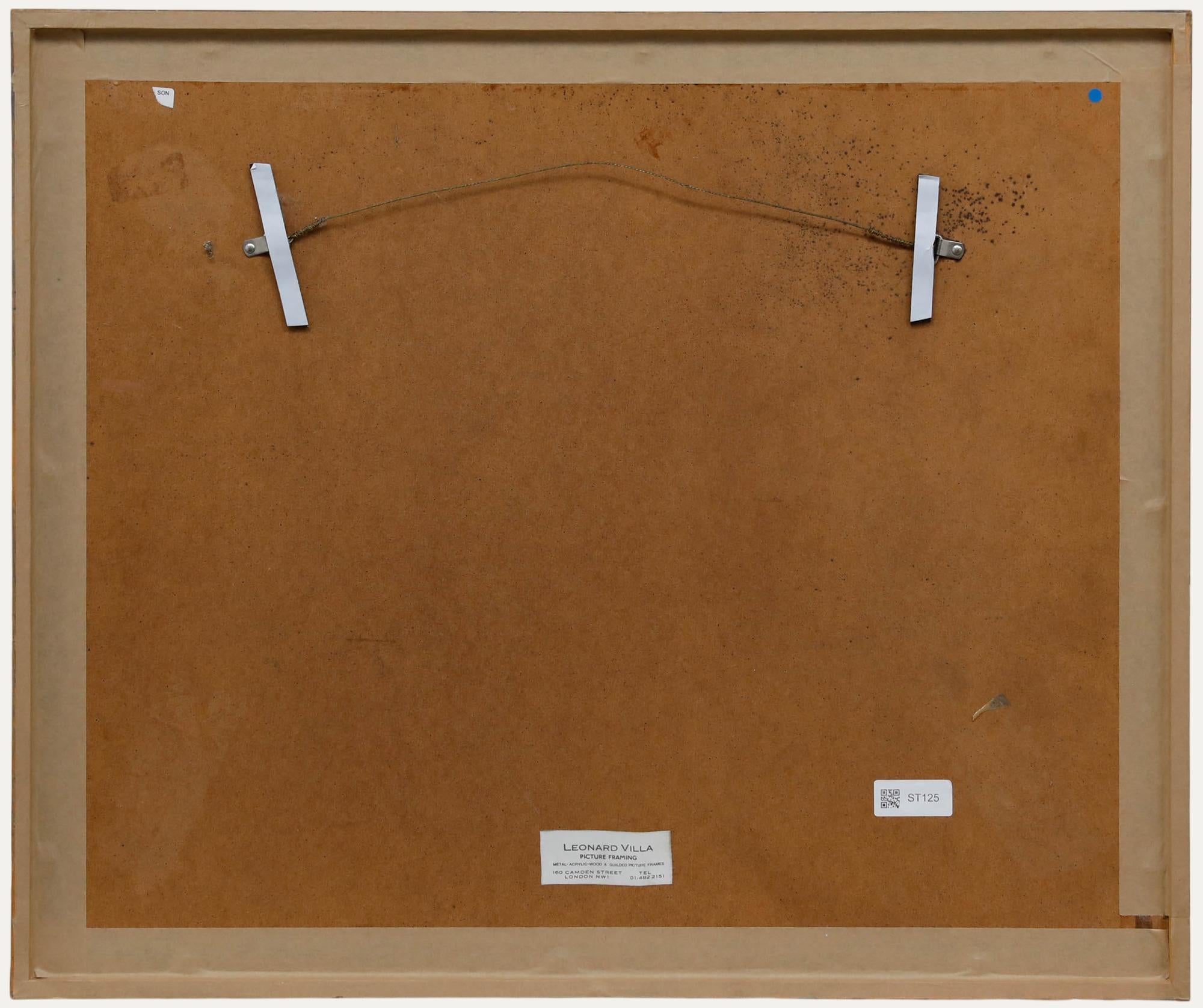 Brigitte Stamm (1927-2006) - Modernist 20th Century Etching, Bovine Balancing - Gray Nude Print by Unknown