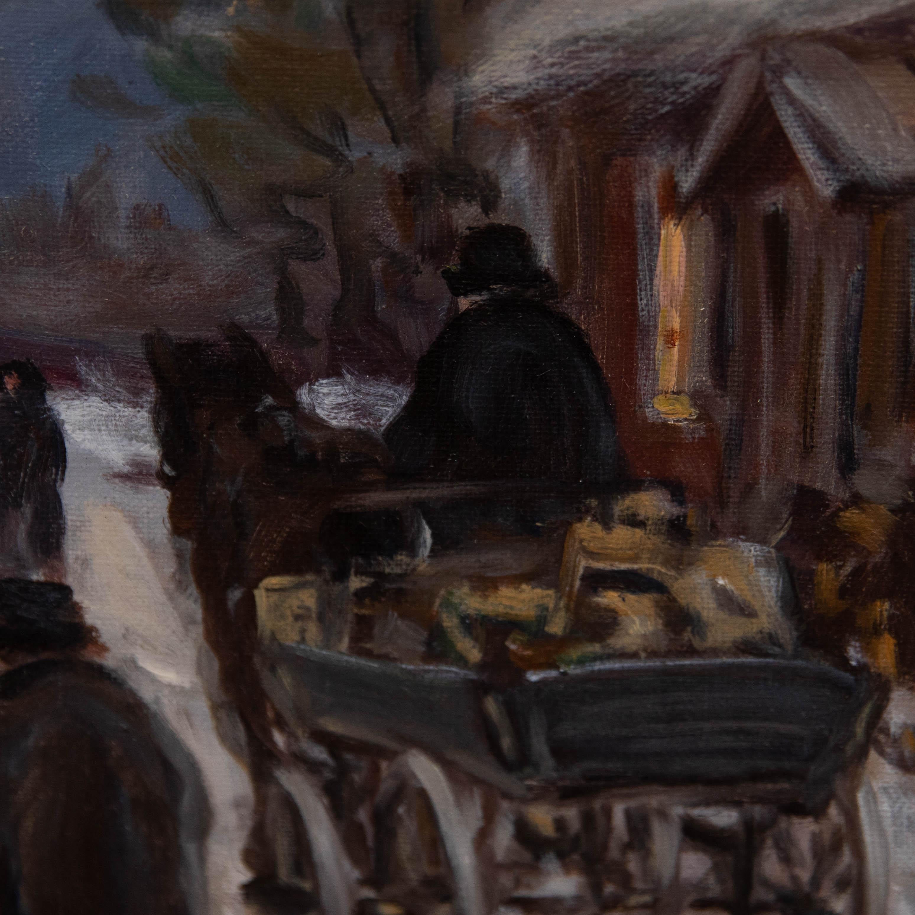 Signed to the lower right. Presented in a part gilt frame. On canvas.