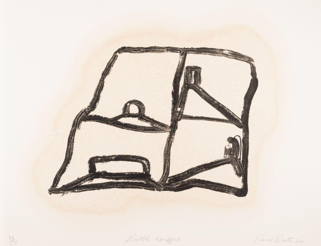Bubble Wrapped by Basil Beattie, 2001

Additional information:
Medium: screenprint
45 x 59 cm
17 3/4 x 23 1/4 in
signed, numbered 34/50, titled and dated in pencil

English painter and printmaker. He studied at West Hartlepool College of Art