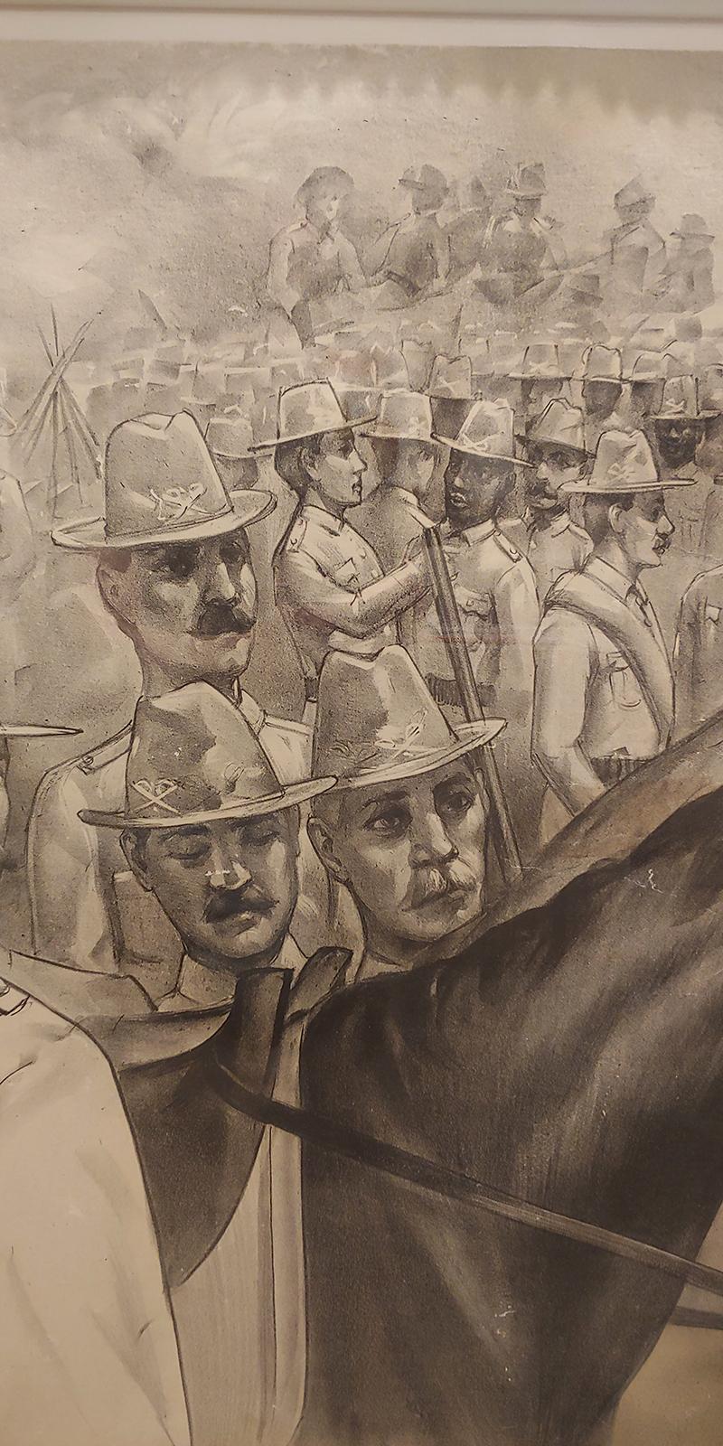 buffalo bill looking down well poster
