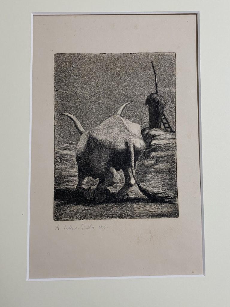 Bull - Original Etching - 1946s - Print by Unknown