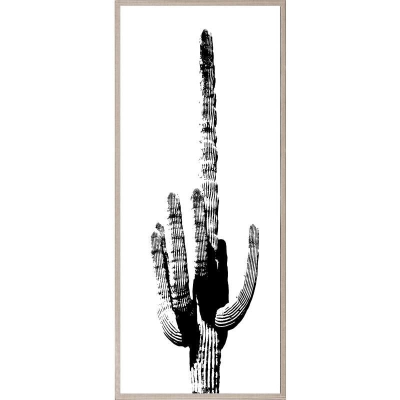 Unknown Landscape Print - Cactus Panel No. 2, giclee print, acrylic box, framed