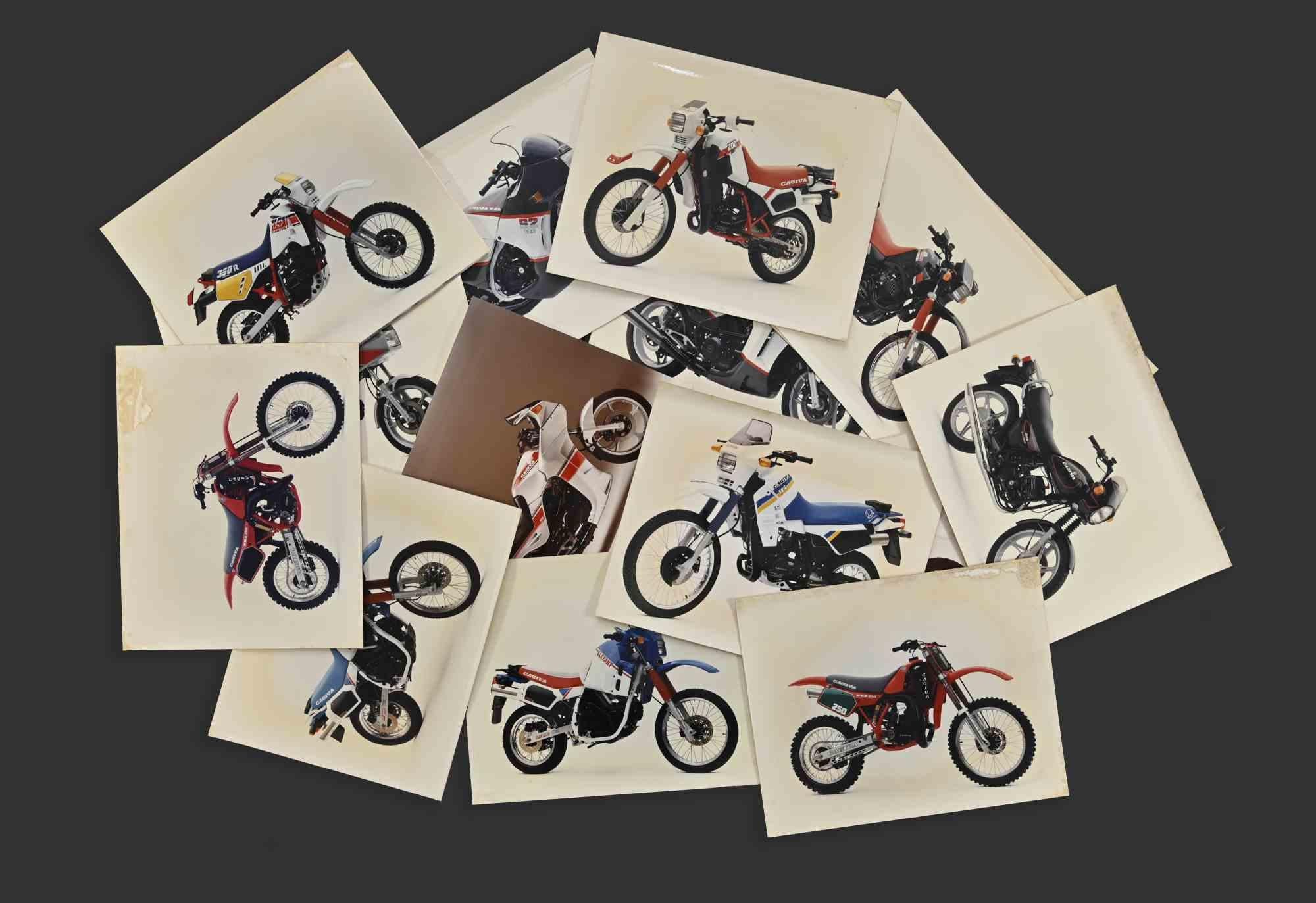 Figurative Print di Unknown - Moto Cagiva - Set di stampe offset d'epoca - Anni '80