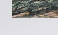 Carcassone, Modern Lithograph by Lloyd Lozes Goff