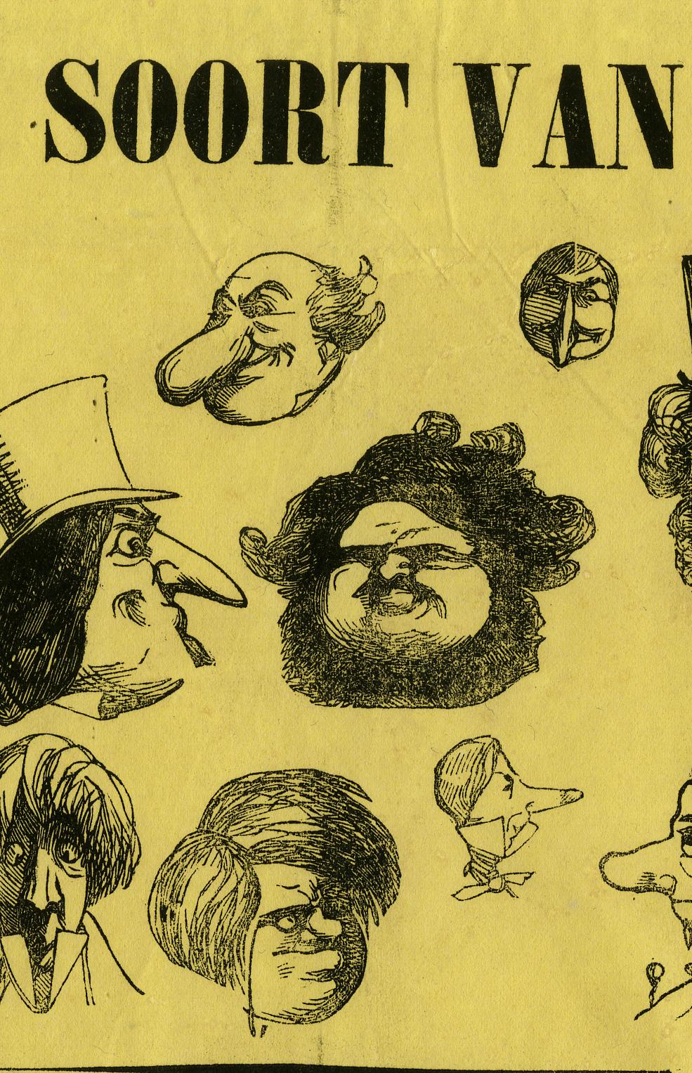 Caricatures of readers of magazine 