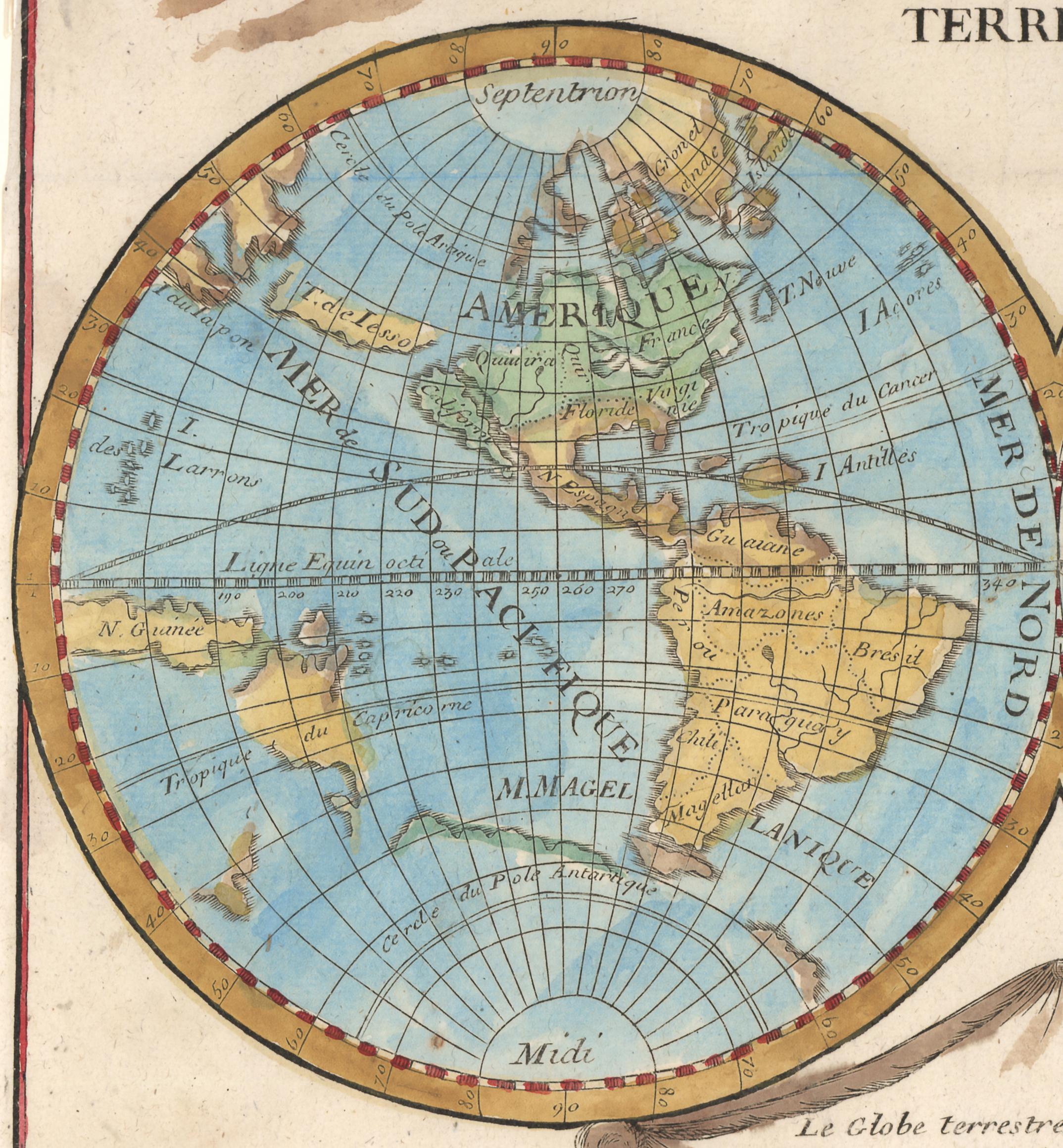 Carte General du Globe Terrestre - Print by Unknown