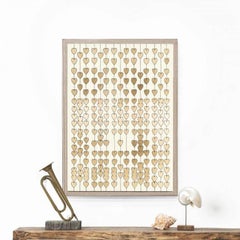 Cartier Heart Strings, gold leaf, framed