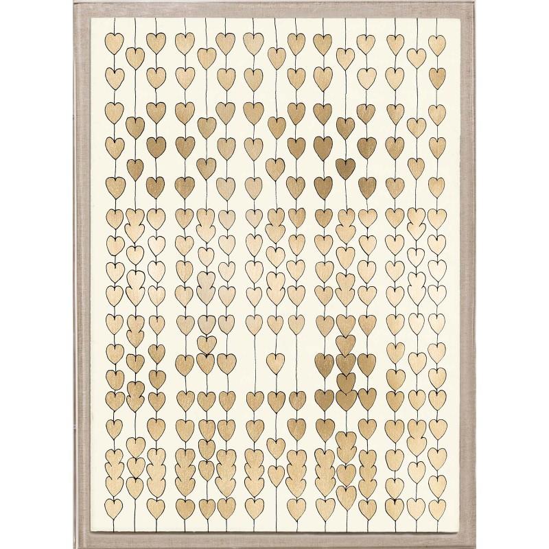 Unknown Print - Cartier Heart Strings, gold leaf, framed