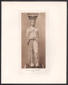 Caryatid of the Erechtheum, British Museum Greek Classical photogravure