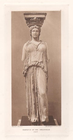 Caryatid of the Erechtheum, British Museum Greek Classical photogravure