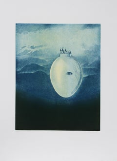 Ojo de castillo, aguafuerte surrealista de Hank Laventhol