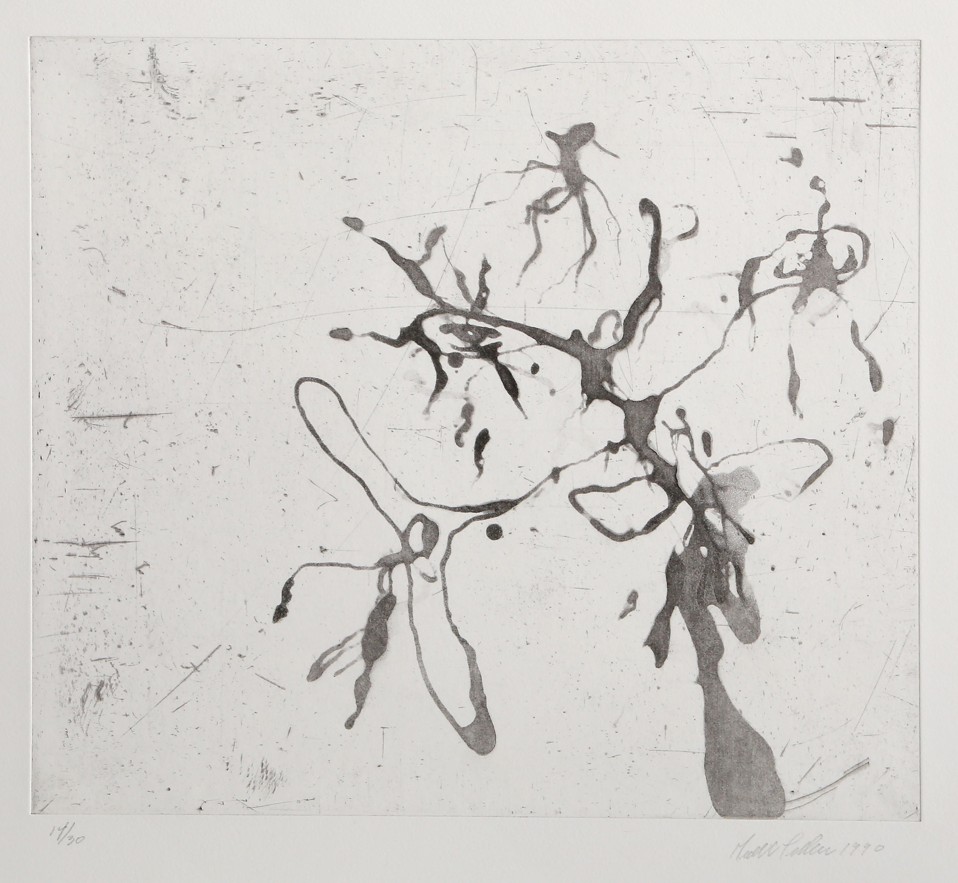 Unknown Artist - Cave Dancers, Year:  1990, Medium:  Etching, signed illegibly, dated and numbered in pencil, Edition:  14/30, Image Size:  15.75 x 17.75 inches, Size:  22.25 x 24 in. (56.52 x 60.96 cm)