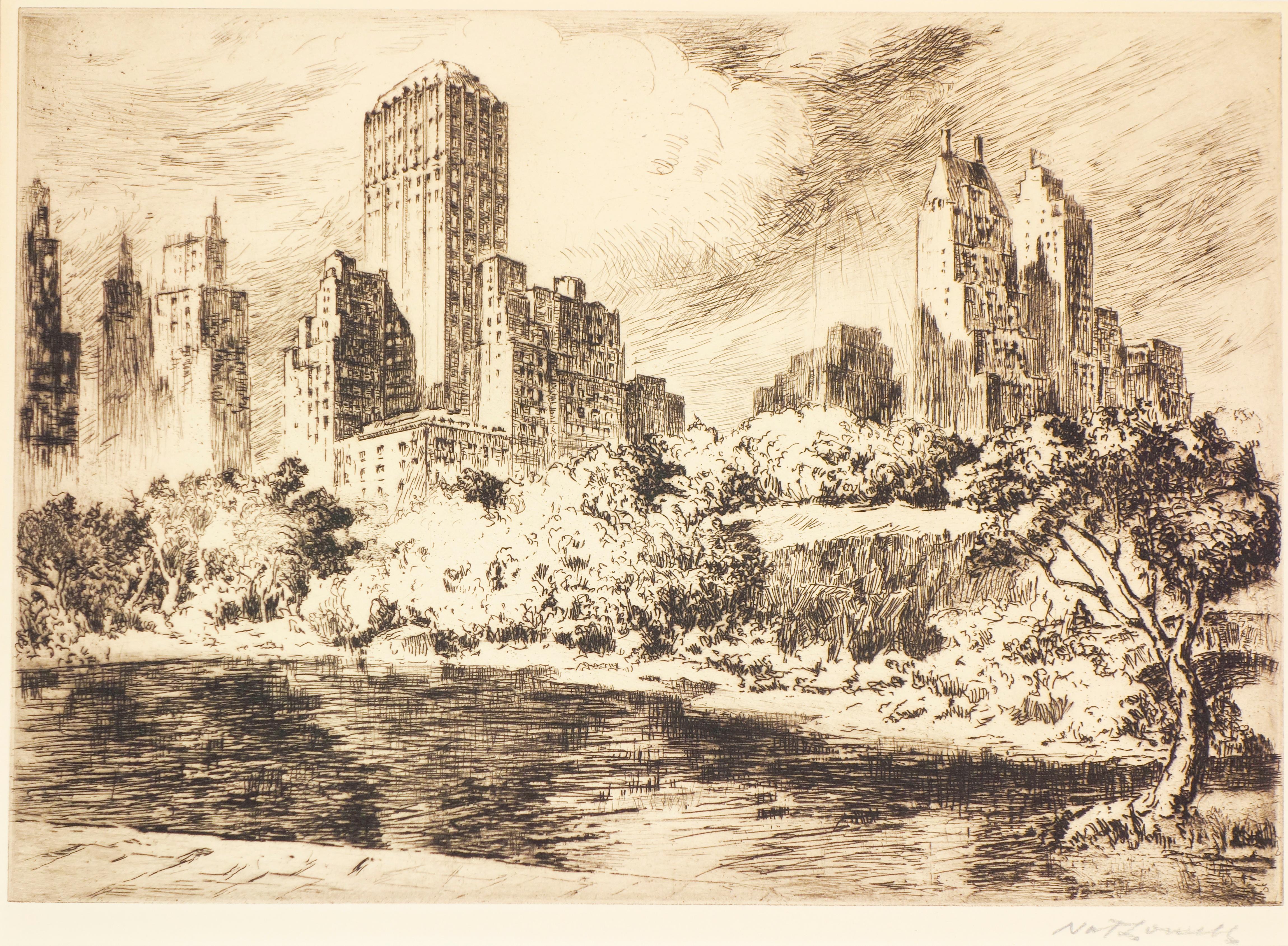 Central Park South - Print by Unknown