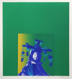 Maschera cerimoniale, serigrafia figurativa Pop Art firmata e numerata