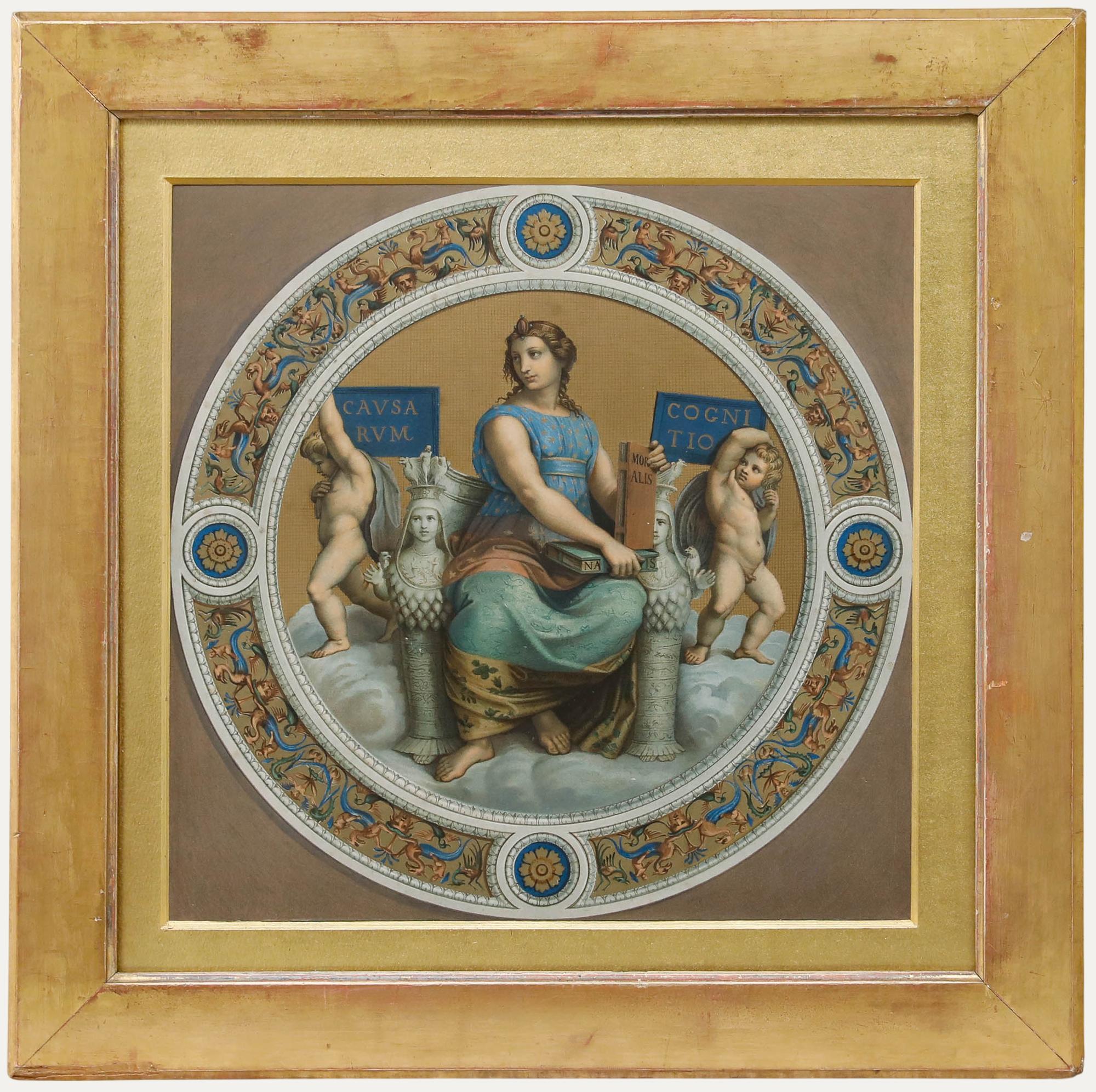 Cesare Mariannecci d'après Raphael - Fin du XIXe siècle Lithographie, Philosophie