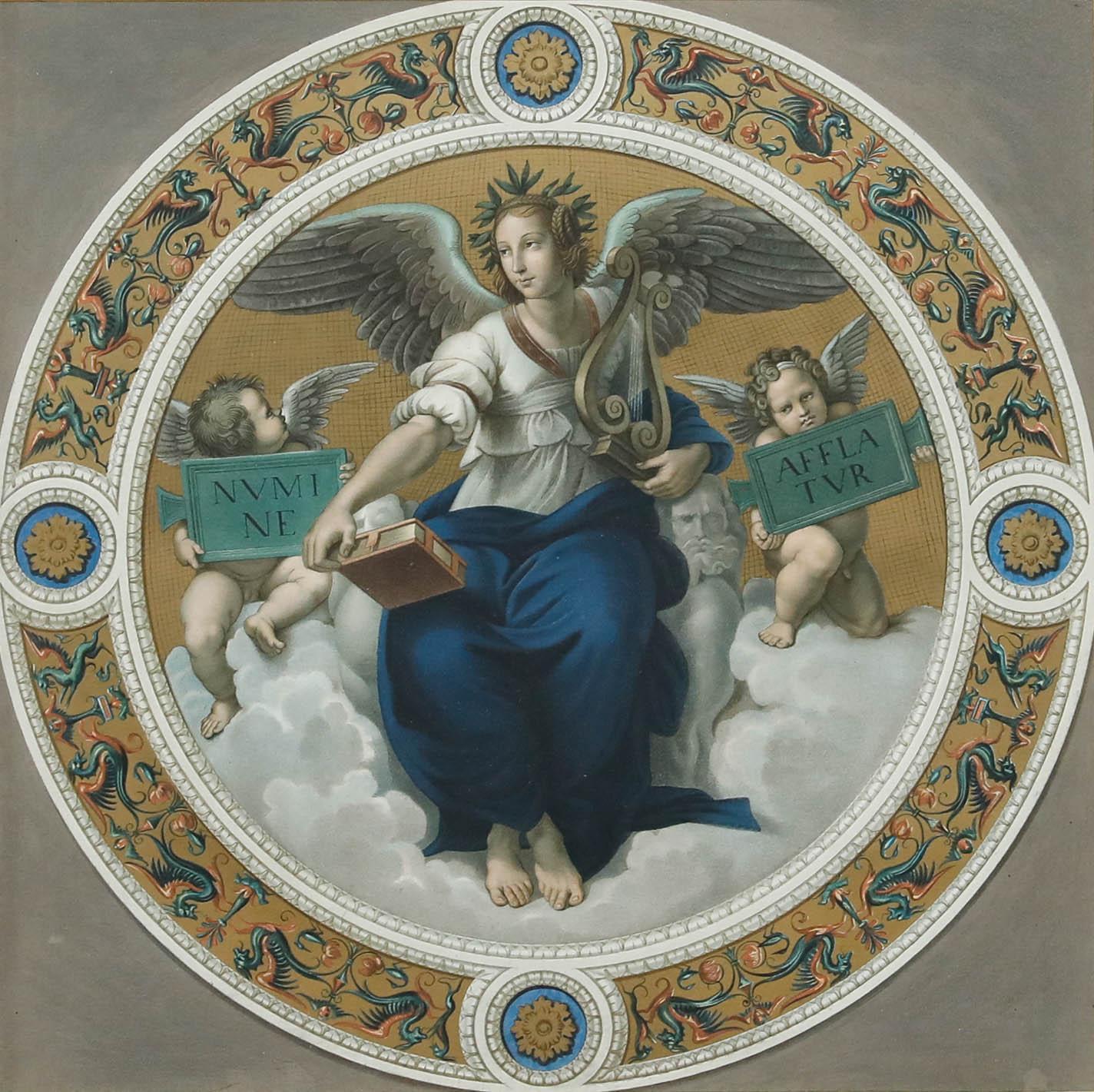 Cesar Mariannecci d'après Raphael - Fin du XIXe siècle Lithographie, Poésie - Print de Unknown