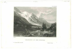 Chamouni in der Schweiz - Original Lithograph - Mid-19th Century
