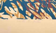 Chanterelle, Abstract Expressionist Screenprint by Peter Kalen