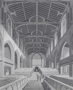 Chapel Interior engraving c. 1800 English/British