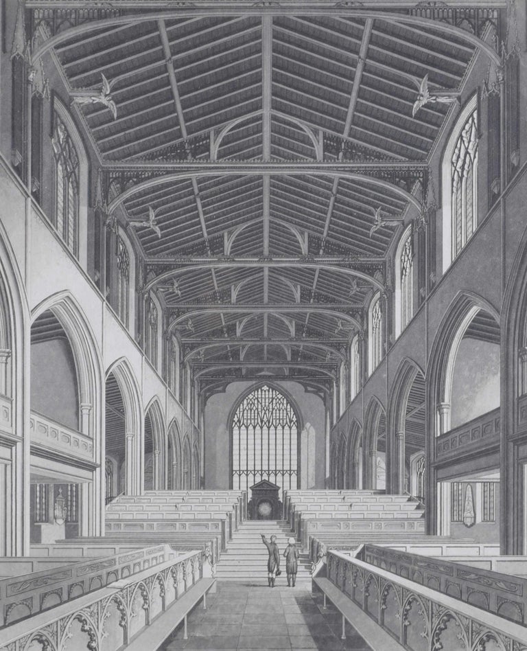 Unknown - Chapel Interior engraving c. 1800 English/British For Sale at ...