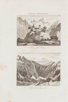 Chapelle d'Arrens - gravure d'origine - 19ème siècle