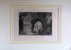 Chapter-House, Furness Abbey - Lithographie originale - Milieu du 19e siècle