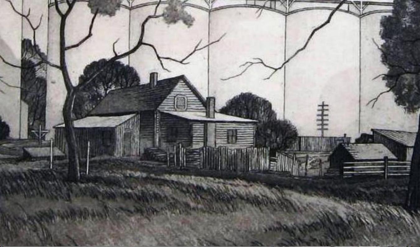 A wonderful regionalist etching and aquatint by Charles Capps (1898-1981) Titled 
