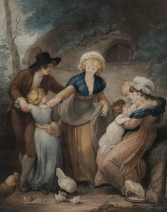 Charles Knight after Thomas Stothard - Stipple Engraving, The Tenant's Family