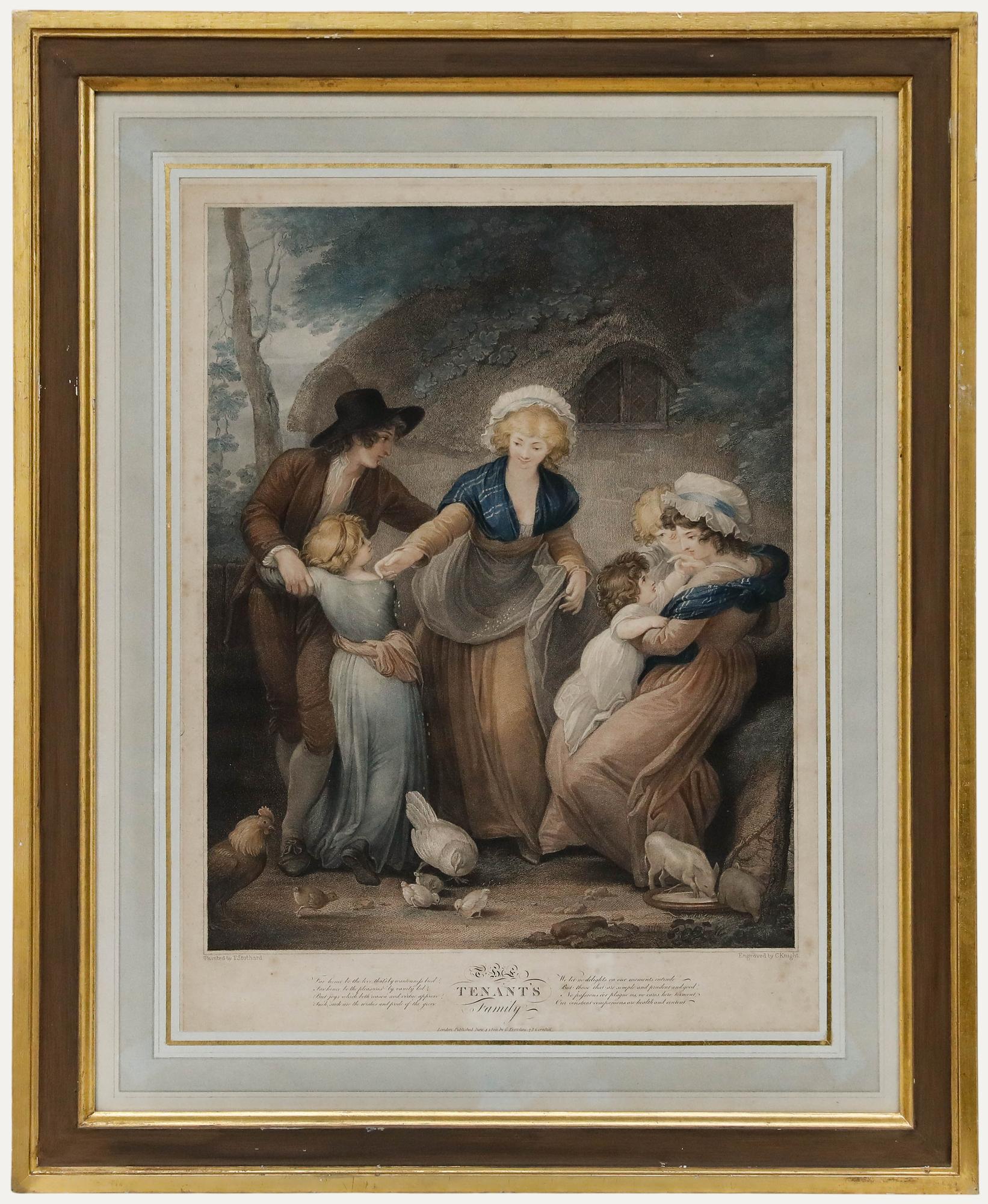 Charles Knight after Thomas Stothard - Stipple Engraving, The Tenant's Family
