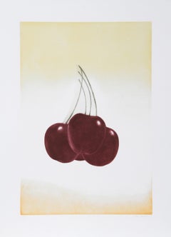 Cerezas, aguafuerte surrealista de Hank Laventhol