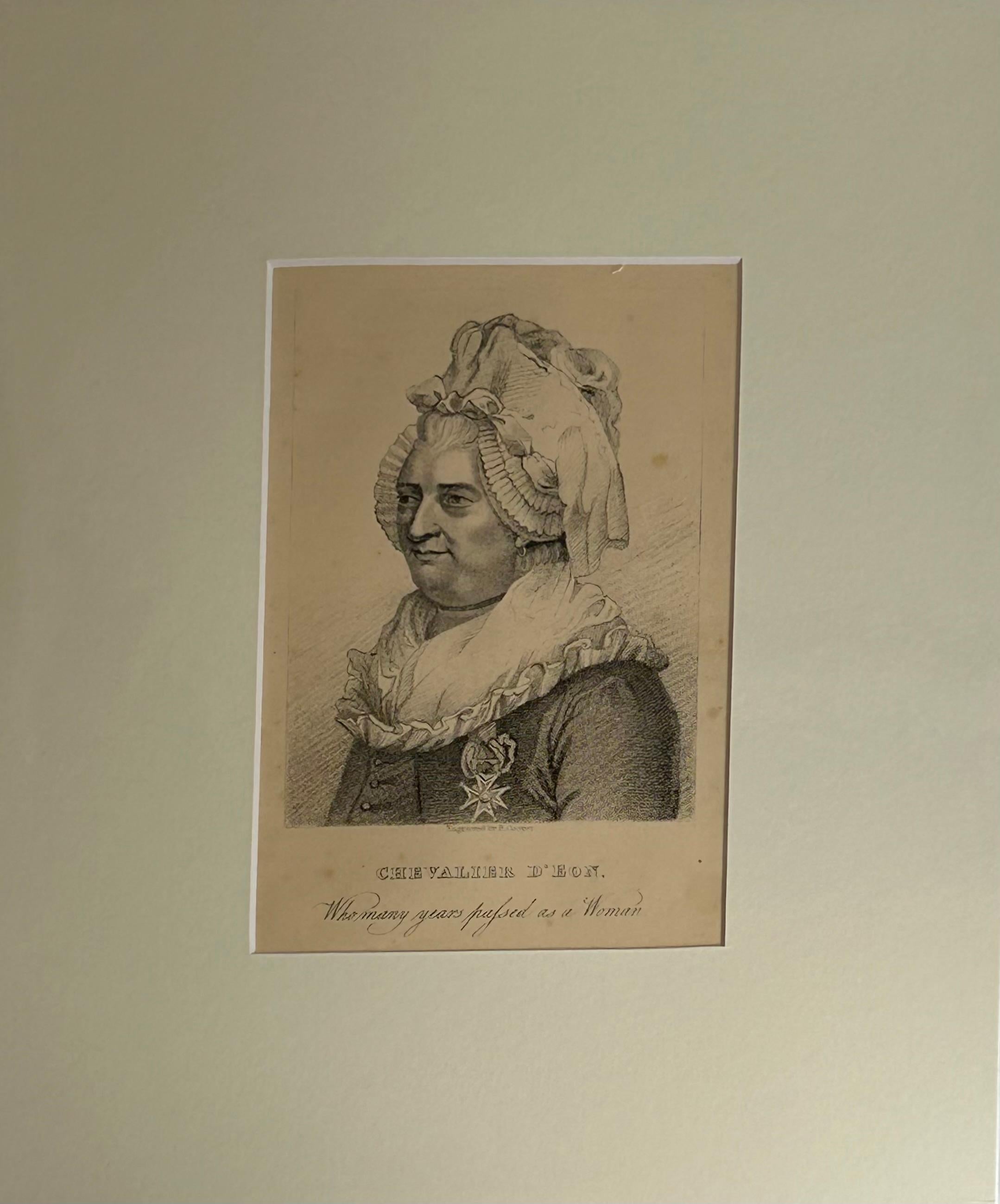Chevalier D’eon - Who many years passed as a woman - Print by Unknown