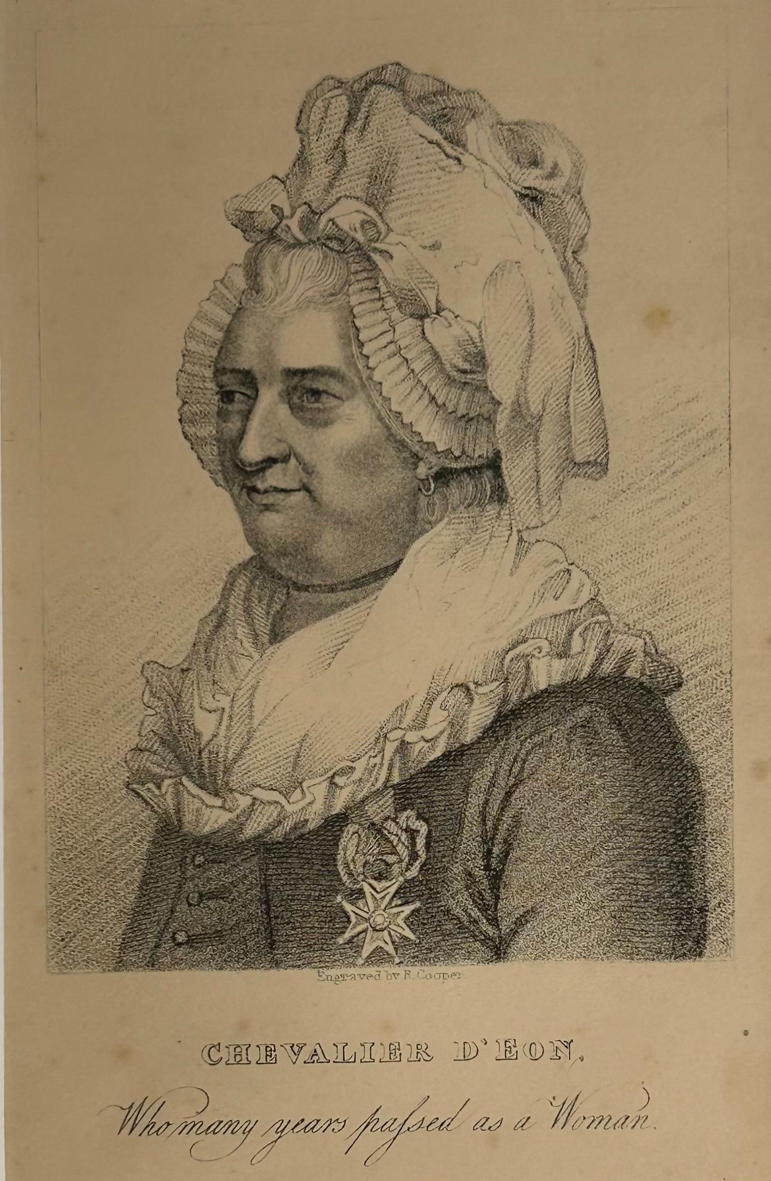 Unknown Figurative Print - Chevalier D’eon - Who many years passed as a woman