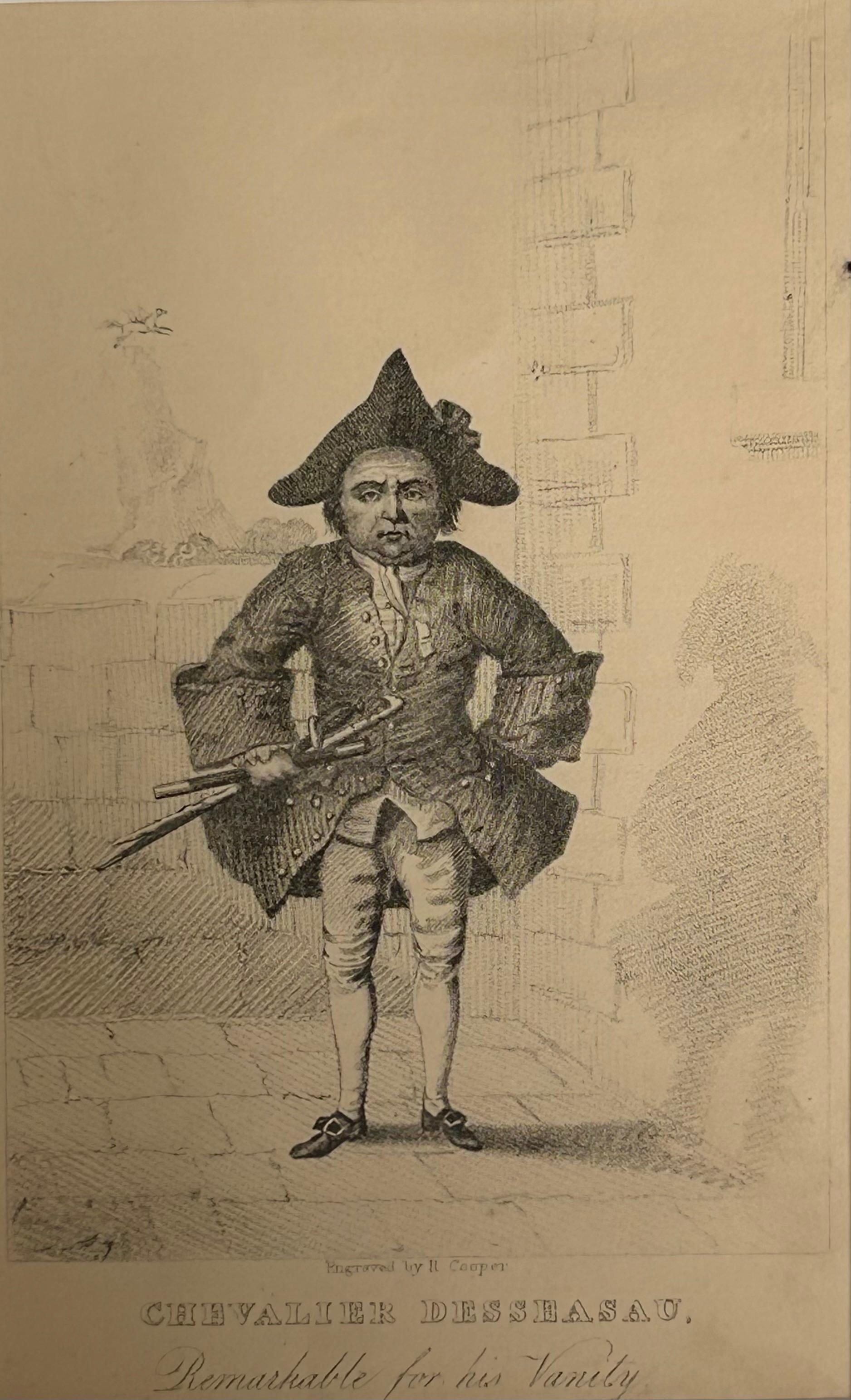 Unknown Figurative Print - Chevalier Desseasau - Remarkable for his vanity