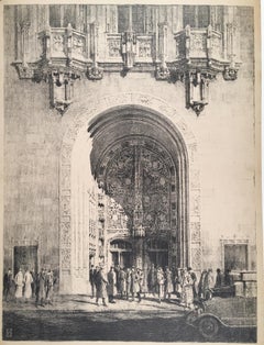 Antique Chicago Tribune Tower (The Aesop's Screen Facade)