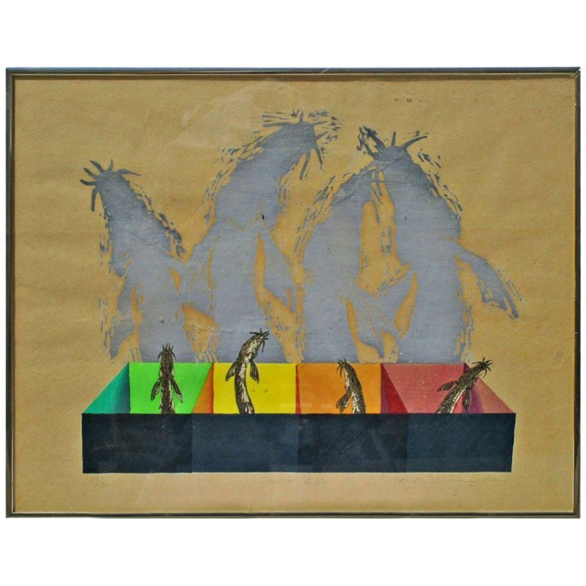 Animal Print di Unknown - Litografia serigrafica cinese di Wah Cheong