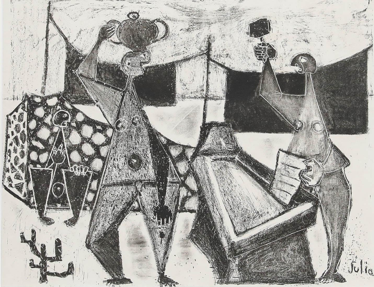 Christian Julia (1921-1991) - Mid 20th Century Etching, Craftspeople - Print by Unknown