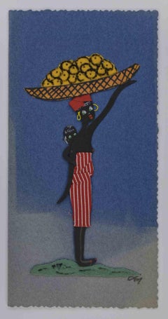 Biglietto di auguri di Natale - Cartolina d'epoca - 1968