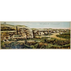 Chromolithography of Douaumont Fort - Verdun battle - WWI - Great War