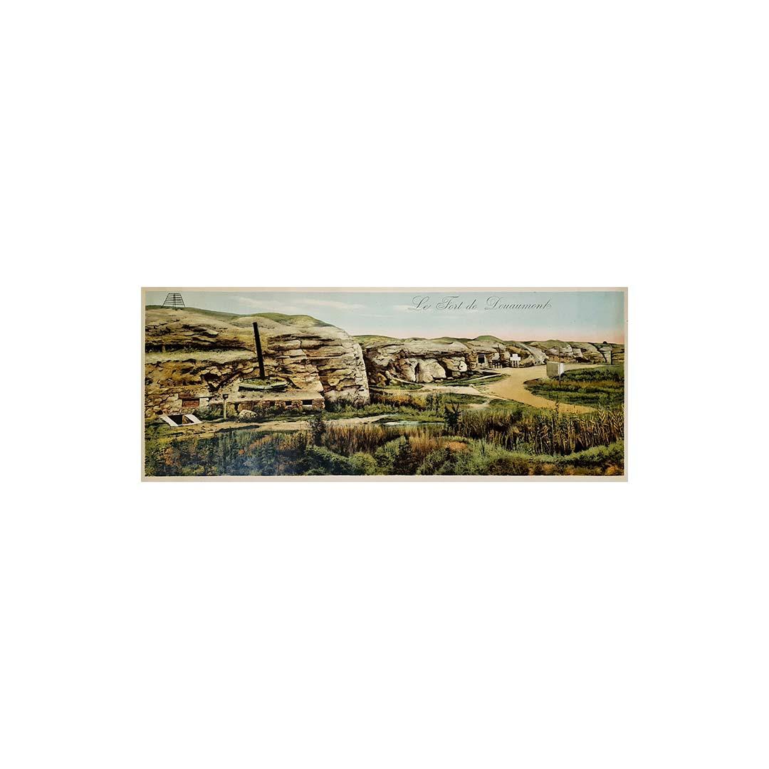 Chromolithography of Douaumont Fort - Verdun battle - WWI - Great War - Print by Unknown