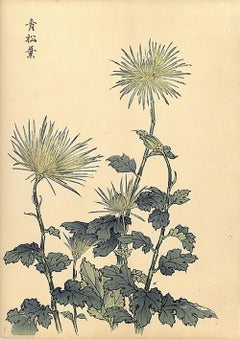 Impression sur bois de chrysanthèmes - 20