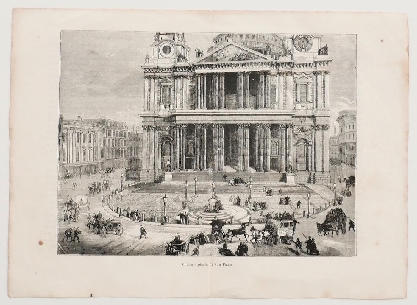 Church of Saint Paul - Lithograph - 19th Century - Print by Unknown